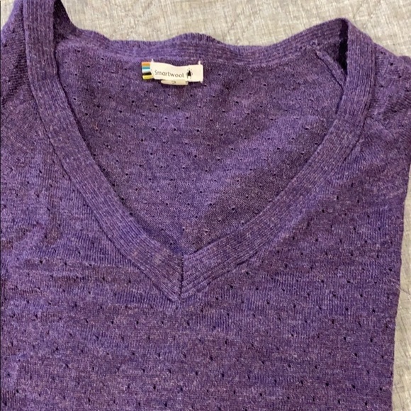 Smartwool Purple V Neck Tunic Sweater - Picture 4 of 16